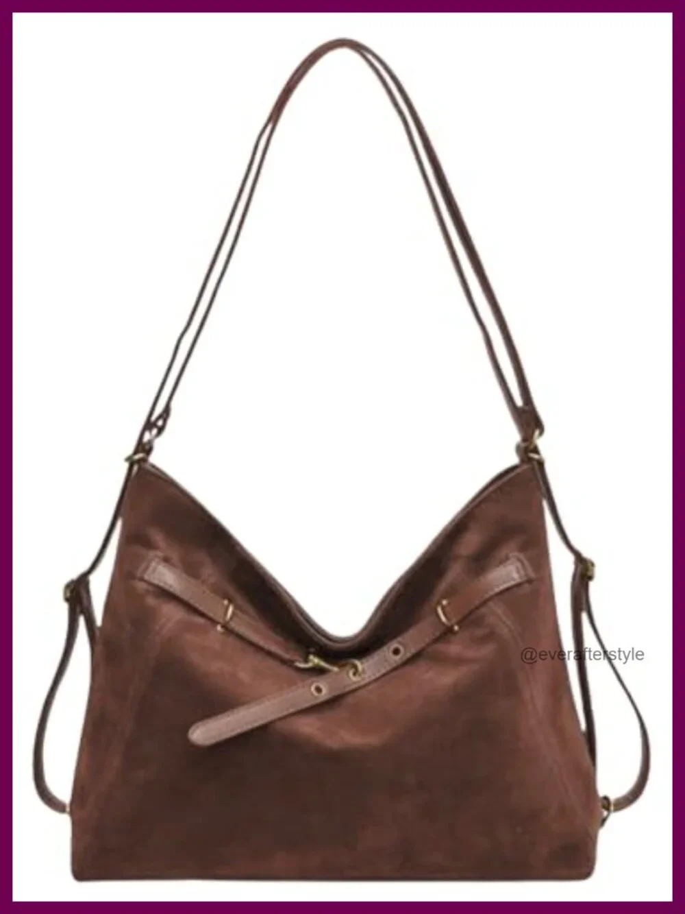 Faux Suede Crossbody Hobo Bag Shoulder Handbag Large Satchel Women Tote